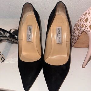 Jimmy Choo Black Pointed Toe Heels